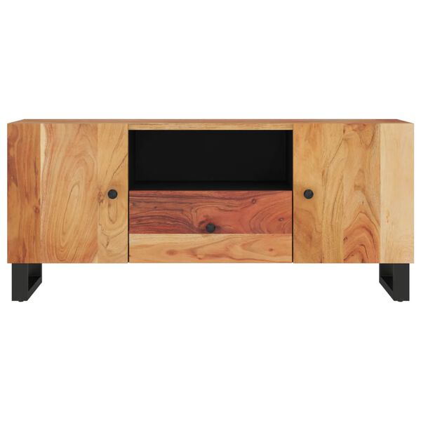 vidaXL TV Cabinet 105x33.5x46 cm Solid Wood Acacia&Engineered Wood