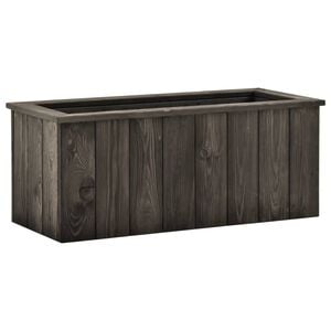 vidaXL Raised Bed Dark Grey 74x32x30 cm Solid Pinewood