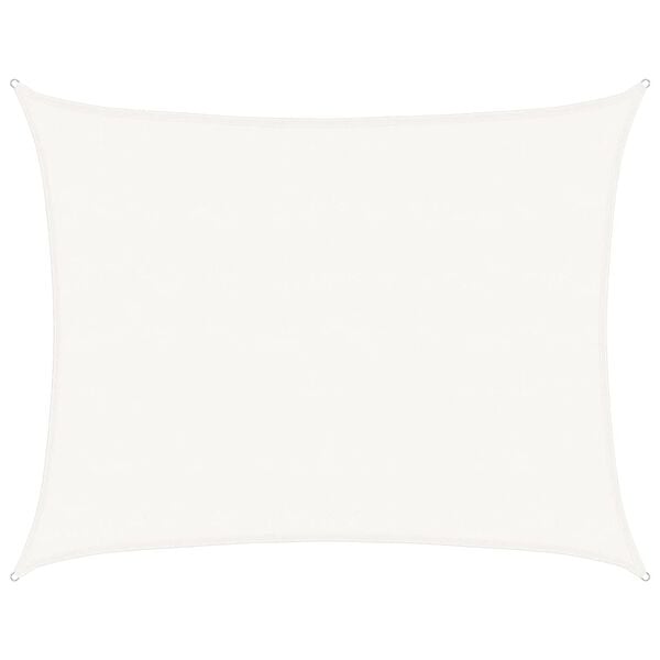 vidaXL Sunshade Sail 160 g/m&sup2; White 6x8 m HDPE
