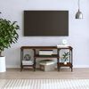 vidaXL TV Cabinet Brown Oak 102x35x45.5 cm Engineered Wood