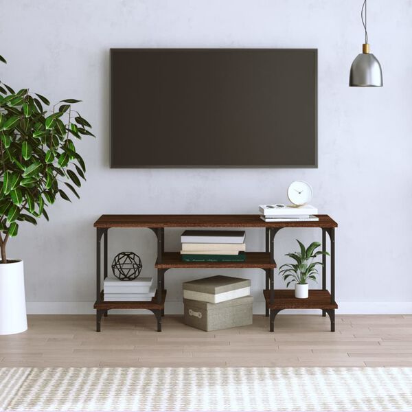 vidaXL TV Cabinet Brown Oak 102x35x45.5 cm Engineered Wood
