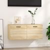 vidaXL Wall Cabinet Sonoma Oak 80x36.5x35 cm Engineered Wood