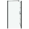 vidaXL Bath Shower Screen Black and Transparent 116 x 68 x 128 cm