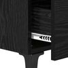 vidaXL Bedside Cabinet Black Oak 40 x 40.5 x 66 cm Engineered Wood