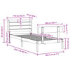 vidaXL Bed Frame without Mattress White 100x200 cm Solid Wood Pine