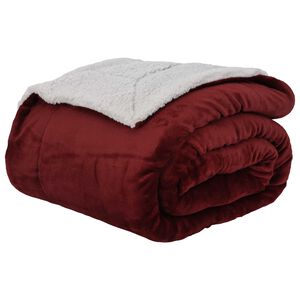 vidaXL Throw Blanket Bordeaux Red 150 x 200 cm 1.64 kg Fleece