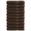 vidaXL Premium Sauna Towels "SOLUND" 10 pcs Brown 80x200 cm 600 gsm