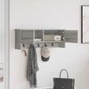 vidaXL Wall-Mounted Coat Rack with Shelf Grey Sonoma 80 x 20 x 30 cm