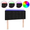 vidaXL LED Headboard Black 80x5x78/88 cm Velvet