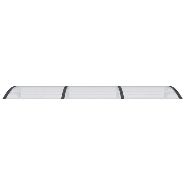 vidaXL Door Canopy Black and Transparent 300x75 cm Polycarbonate