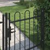 vidaXL Fence Gate Boxtel Single Door with Arched Top Steel 1x1 m Black