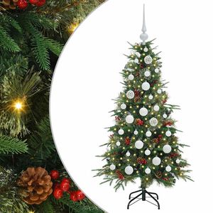 vidaXL Artificial Hinged Christmas Tree Green 120 cm PE and PVC