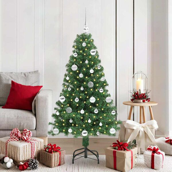 vidaXL Artificial Christmas Tree with 150 LEDs with Stand Green 150 cm