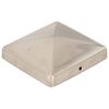 vidaXL Pyramid Fence Post Caps 6 pcs Stainless Steel 101x101 mm