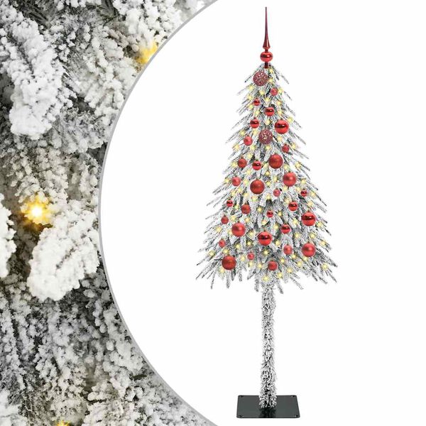 vidaXL Christmas Tree with 150 LEDs White 150 cm PE and Steel