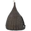 vidaXL Cat House with Cushion Grey 40x60 cm Natural Willow Teepee