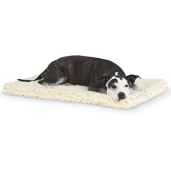 HuggleHounds Fleece Pet Mat M Wool White