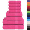 vidaXL 8 Piece Towel Set "FROGN" Pink 360 gsm