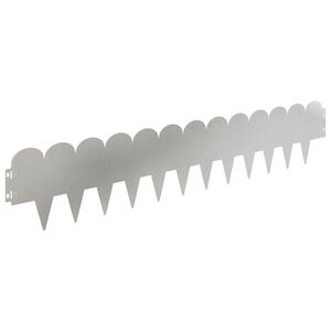 vidaXL Lawn Edging 30 pcs 103 x 20 cm Steel Silver