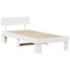 vidaXL Bed Frame with Headboard White 90 x 200 cm Solid Pine Wood