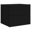 vidaXL Wall-mounted Bedside Cabinets with LED Lights 2 pcs Black