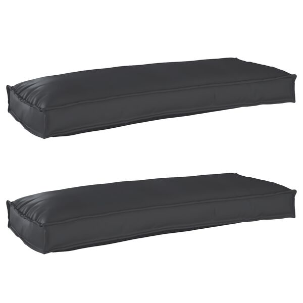 vidaXL Pallet Cushion Set 2 pcs Black 100 x 40 x 8 cm Oxford Fbric