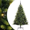 vidaXL Artificial Hinged Christmas Tree 300 LEDs Green 180 cm