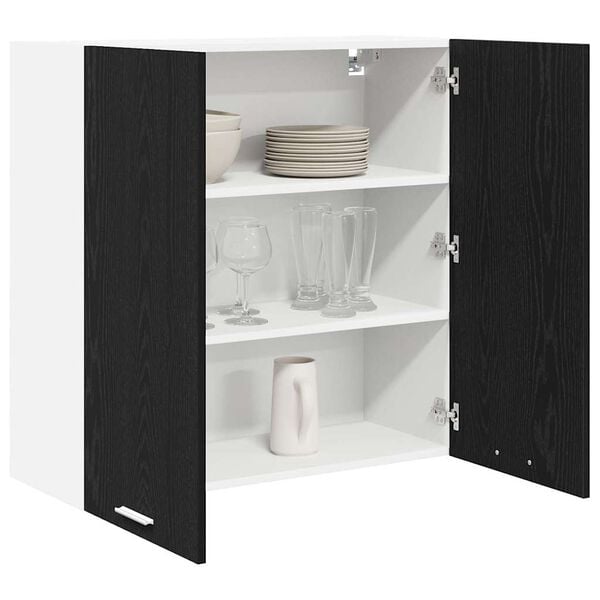 vidaXL Hanging Cabinet Black Oak 80 x 31 x 80 cm Engineered Wood