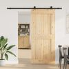 vidaXL Sliding Door with Hardware Set 100x210 cm Solid Wood Pine