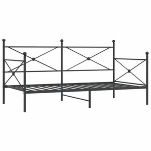 vidaXL Day Bed without Mattress Black 107x203 cm Steel