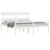 vidaXL Senior Bed without Mattress White Super King Size Solid Wood