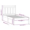 vidaXL Bed Frame without Mattress Small Single Solid Wood