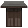 vidaXL Garden Table with Glass Top Brown 190x80x74 cm Poly Rattan