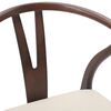 vidaXL Dining Chair 2 pcs Light Brown and Light Solid Rubber Wood
