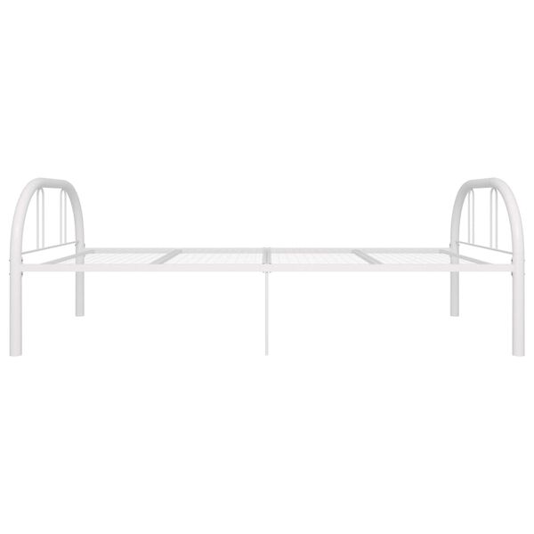vidaXL Bed Frame without Mattress White Metal 90x200 cm