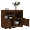 vidaXL Sideboard with LED Lights Brown Oak 81x37x67 cm