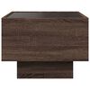 vidaXL Side Table with LED Brown Oak 40x40x30 cm Engineered Wood