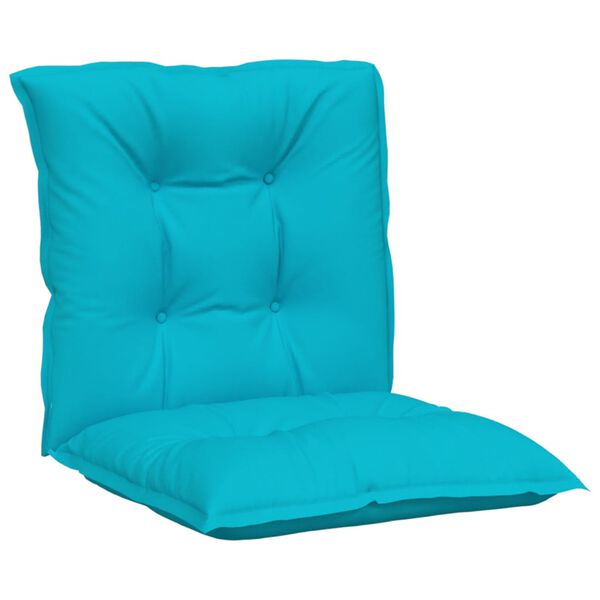 vidaXL Garden Lowback Chair Cushions 4 pcs Turquoise 100x50x7 cm Fabric