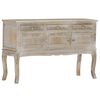 vidaXL Sideboard Grey 110x35x75 cm Solid Mango Wood