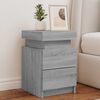 vidaXL Bedside Cabinets with LED Lights 2 pcs Grey Sonoma 35x39x55 cm