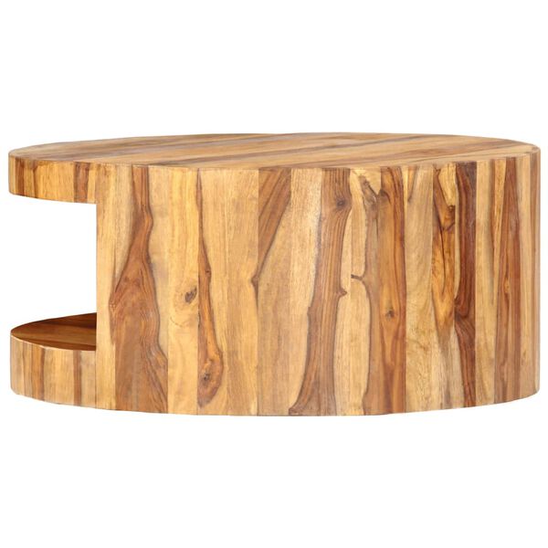 vidaXL Round Coffee Table 65x30 cm Solid Acacia Wood