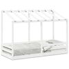 vidaXL Kids' Bed with Roof White 90x190 cm Solid Wood Pine