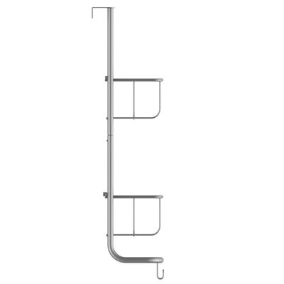 EISL Wall-Mounted Shelf Matt Silver 30.5x13x62 cm