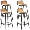 vidaXL Bar Chairs 4 pcs Solid Mango Wood