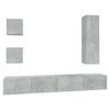 vidaXL 5 Piece TV Cabinet Set Concrete Grey Engineered Wood