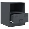 vidaXL Bedside Cabinet Anthracite 34.5x39x44 cm Steel