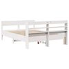 vidaXL Bed Frame without Mattress White 140x190 cm Solid Wood Pine