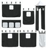 vidaXL Kids' Loft Bed with Tower without Mattress White&Black 80x200cm