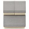 vidaXL Stackable Storage Box Set of 3 Pieces Fabric Grey & Cream
