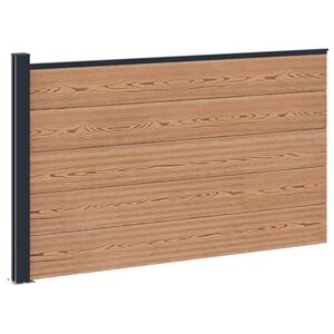 vidaXL Fence Set 175 x 105 cm WPC and Aluminium Brown